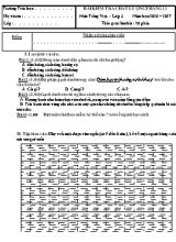 Đề và đáp án kiểm tra chất lượng tháng 11 Tiếng việt lớp 3 - Năm học 2016-2017
